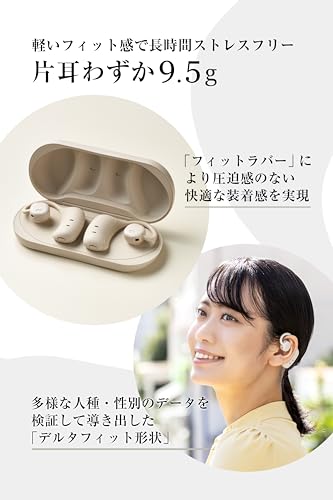 NTT sonority nwm (ヌーム) オープンイヤー イヤホン 耳スピ 耳を塞がない 完全ワイヤレス 型 nwm MBE001 / bluetooth 5.2 OWS PSZ技術搭載 マルチポ