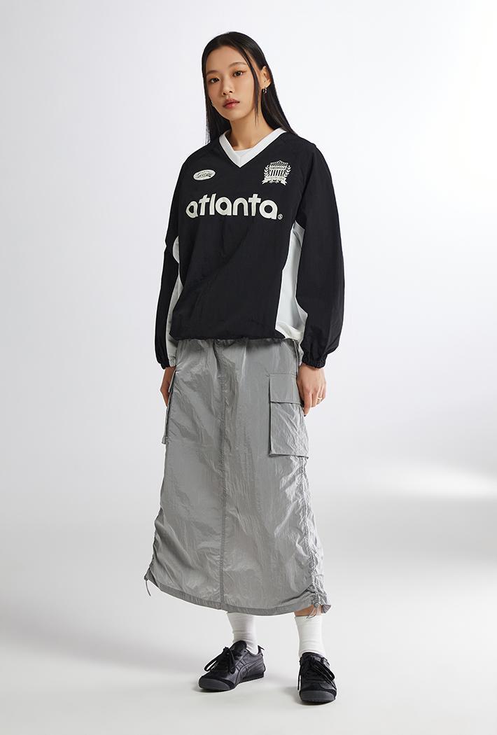 (ATLANTA) Nylon string sweatshirt 2色 新商品 韓国人気 女性服 肝節期 韓国ファッション ストリートファッション