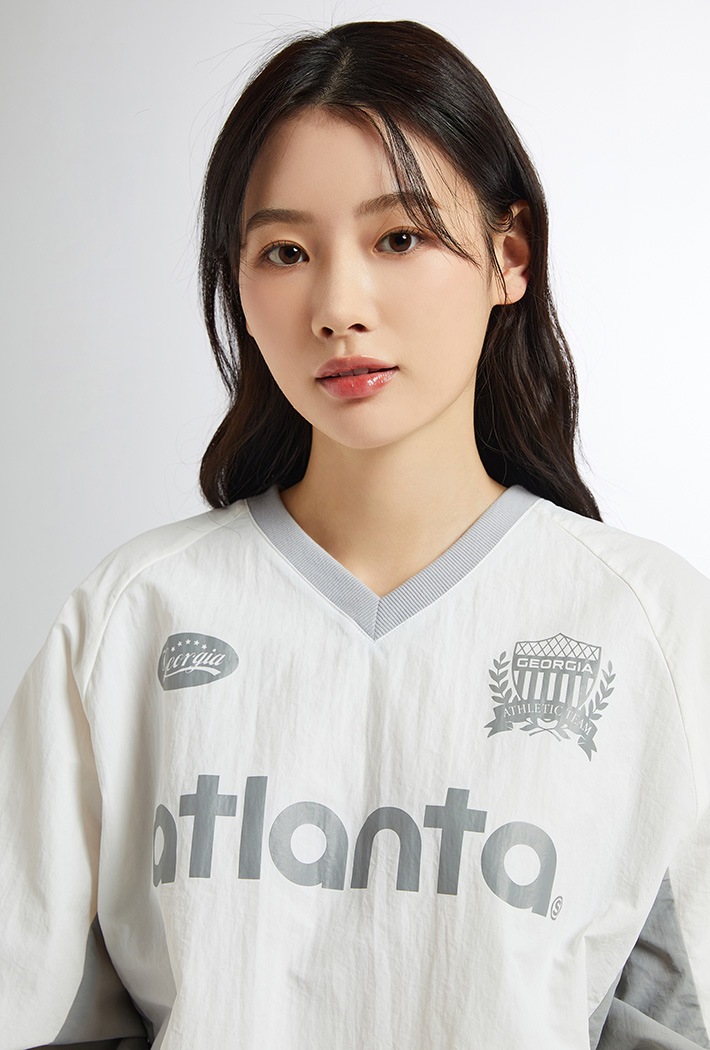 (ATLANTA) Nylon string sweatshirt 2色 新商品 韓国人気 女性服 肝節期 韓国ファッション ストリートファッション