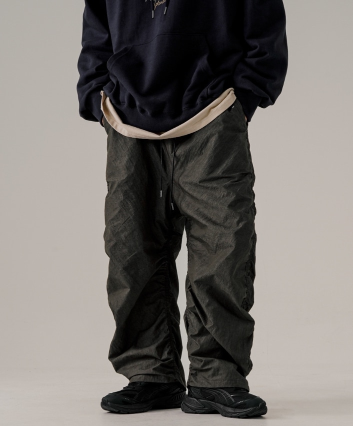 EZKATON正規品★23AW★Pigment Shirring Parachute Pants EZKATON正規品☆23AW☆Pigment Shirring Parachute Pants