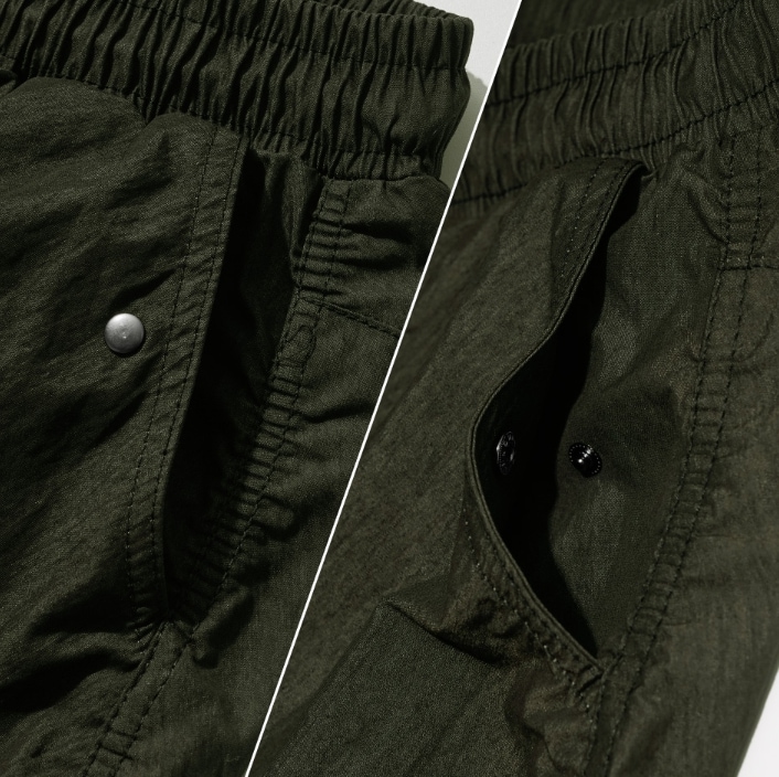 EZKATON] Pigment shirring parachute pants ロングパンツ