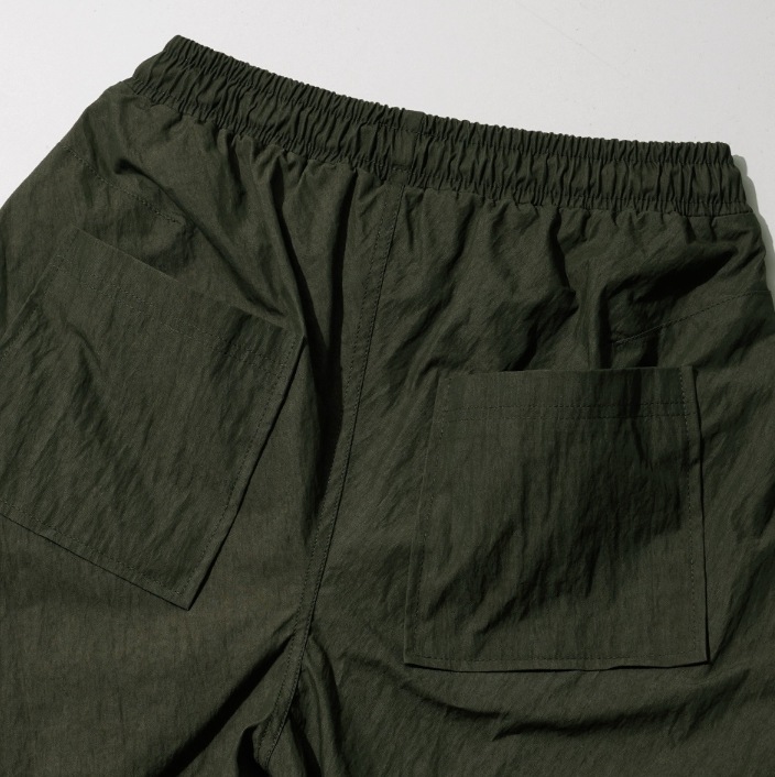 EZKATON] Pigment shirring parachute pants ロングパンツ