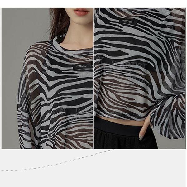 体型カバー ゼブラ柄 長袖 UVカット 大人 お洒落 カジュアル 露出控えめ 水着 レディース タンキニ 3点セット セパレート水着 韓国風 盛れる 着痩せ ブラック 10代 20代 30代 40代