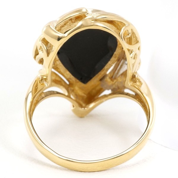 PT900 プラチナ K18YG リング 指輪 11号 オニキス ダイヤ ジュエリー 中古 PT900 プラチナ K18YG リング 指輪 11号 オニキス ダイヤ ジュエリー 中古