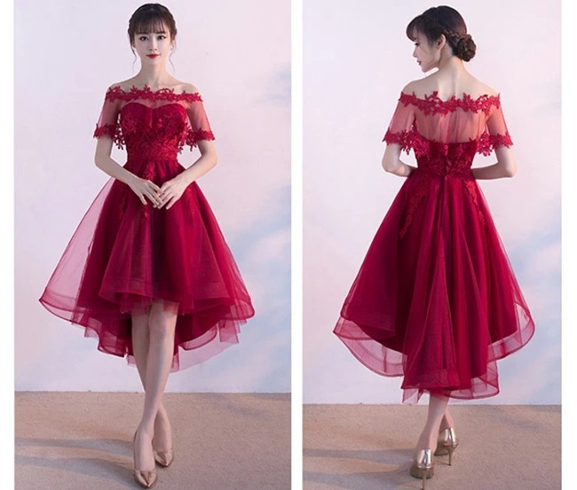 パーティードレス レディース ワンピース 結婚式 レースドレス 大人 ピアノ 発表会 20代 30代 成人式 ブライドメイド 演奏会 披露宴ドレス お呼ばれ アシンメトリードレス XS S M L X