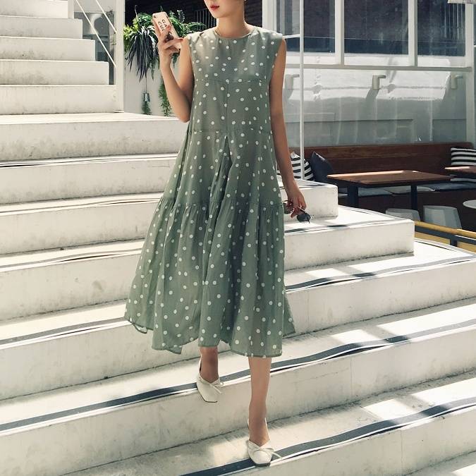 2color レディース ワンピース ロングワンピース ロング丈 ミモレ ミモレ丈 膝下ノースリーブ 2color レディース ワンピース ロングワンピース ロング丈 ミモレ ミモレ丈 膝下ノースリーブ