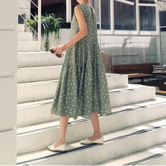 2color レディース ワンピース ロングワンピース ロング丈 ミモレ ミモレ丈 膝下ノースリーブ 2color レディース ワンピース ロングワンピース ロング丈 ミモレ ミモレ丈 膝下ノースリーブ