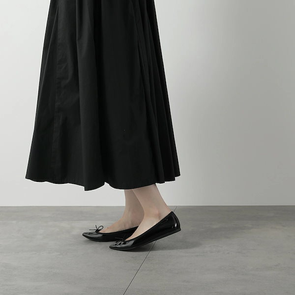 【美品】repetto/レペット　バレエ シューズ　パテントレザー　リボン　39 Qoo10] レペット repetto レペット バレエシューズ