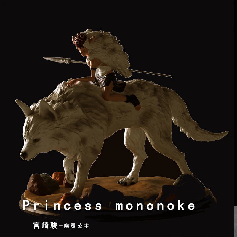 宮崎駿もののけ姫フィギュア子供玩具家庭装飾キャラクター置物樹脂工芸品 宮崎駿もののけ姫フィギュア子供玩具家庭装飾キャラクター置物樹脂工芸品