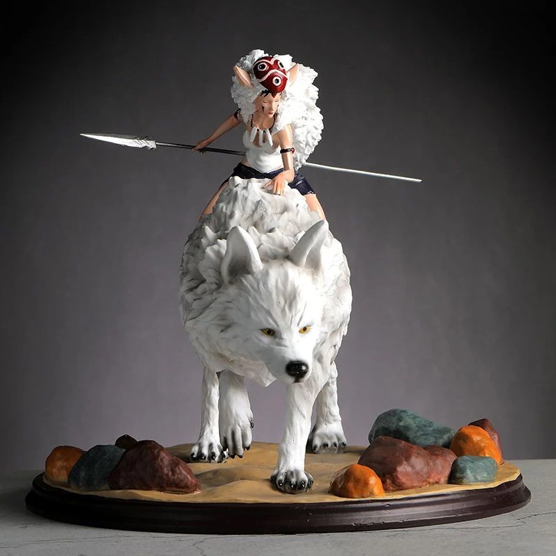 宮崎駿もののけ姫フィギュア子供玩具家庭装飾キャラクター置物樹脂工芸品 宮崎駿もののけ姫フィギュア子供玩具家庭装飾キャラクター置物樹脂工芸品