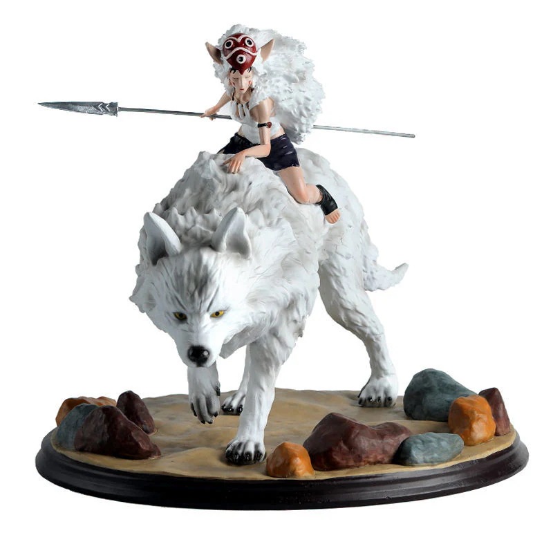 宮崎駿もののけ姫フィギュア子供玩具家庭装飾キャラクター置物樹脂工芸品 宮崎駿もののけ姫フィギュア子供玩具家庭装飾キャラクター置物樹脂工芸品