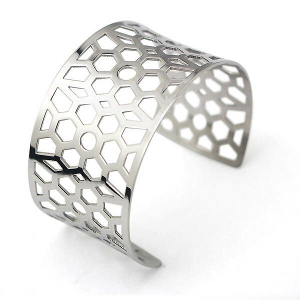 ビーハイブステンレスバングル 腕輪 サージカルステンレス316L アームレット メンズ レディース 二の腕 高級 アクセサリー 手首 ブレスレット 男性 女性 プレゼント stv00-00117xx