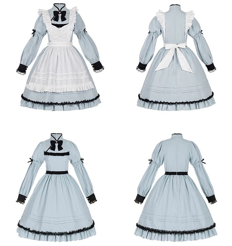 中華風ロリータワンピースセットアップエプロン付きメイド服可愛い 二次元かわいい新作公主 かわいい ロリ学園祭 A64 中華風ロリータワンピースセットアップエプロン付きメイド服可愛い 二次元かわいい新作公主 かわいい ロリ学園祭 A64