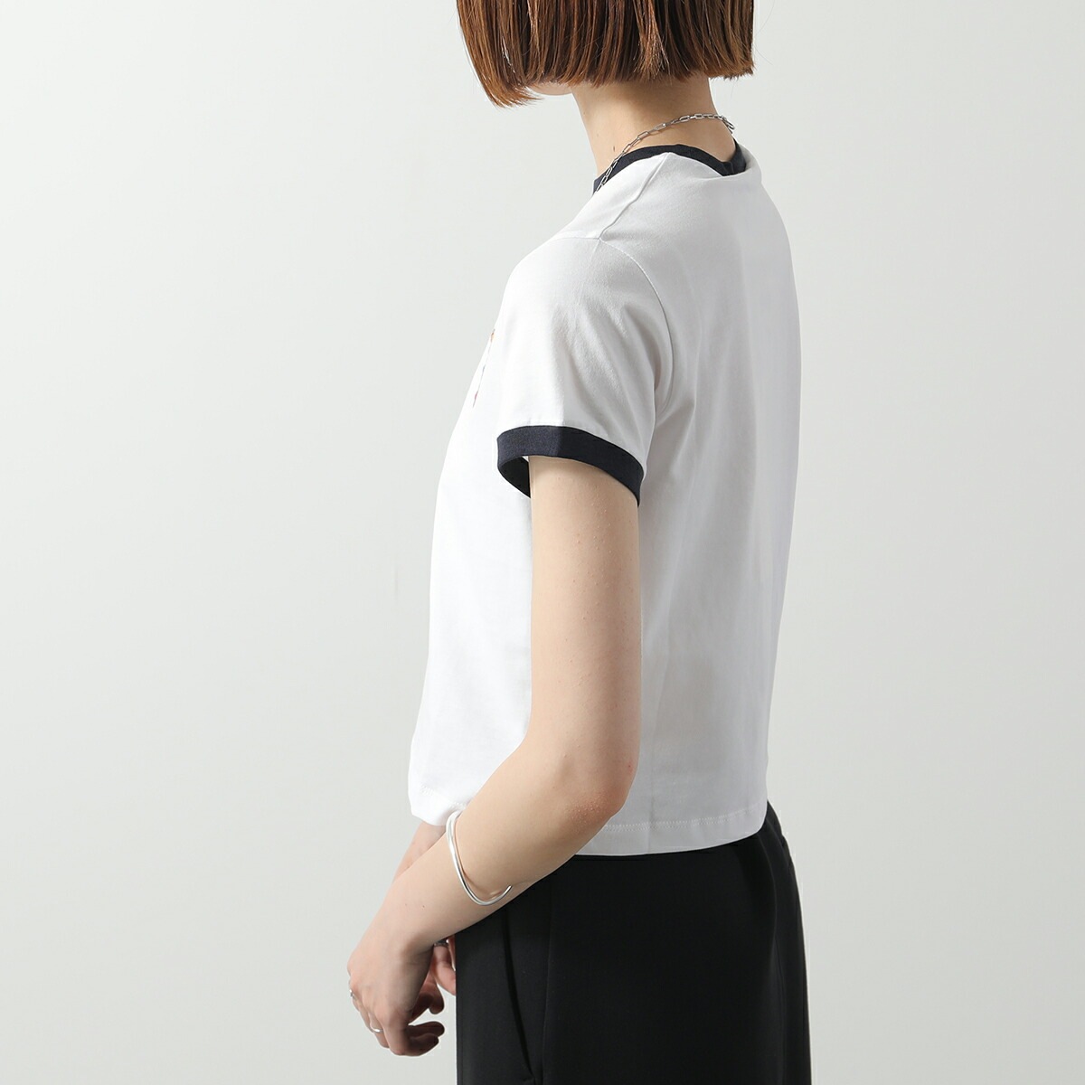 MARNI KIDS マルニ キッズ リンガーTシャツ M01428 M00HZ レディース ガールズ 半袖 フラワーロゴ 花 プリント クルーネック カラー2色