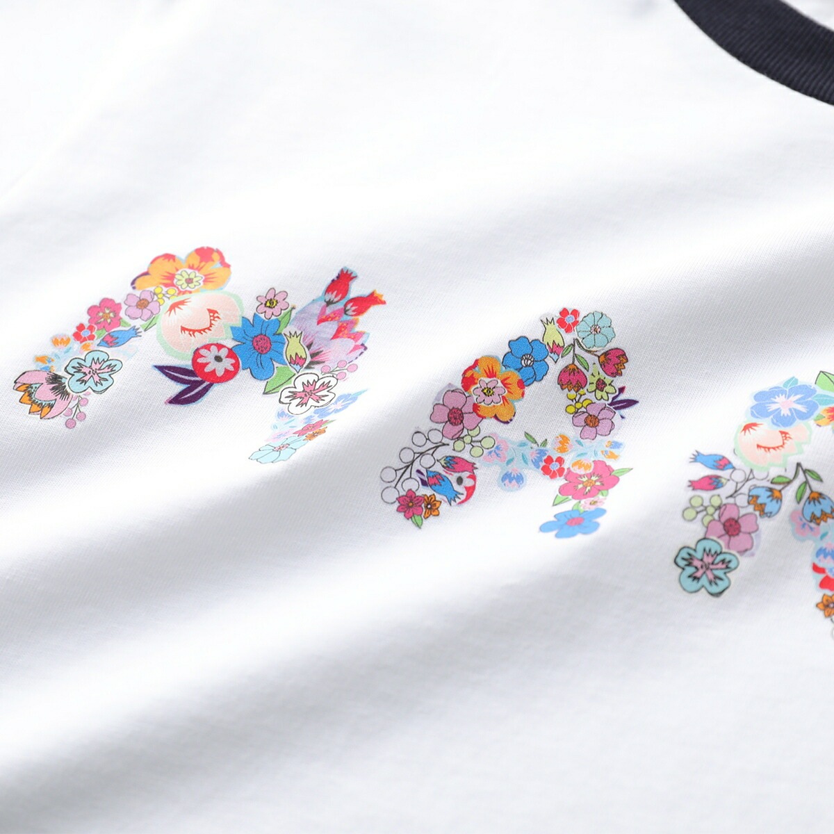 MARNI KIDS マルニ キッズ リンガーTシャツ M01428 M00HZ レディース ガールズ 半袖 フラワーロゴ 花 プリント クルーネック カラー2色