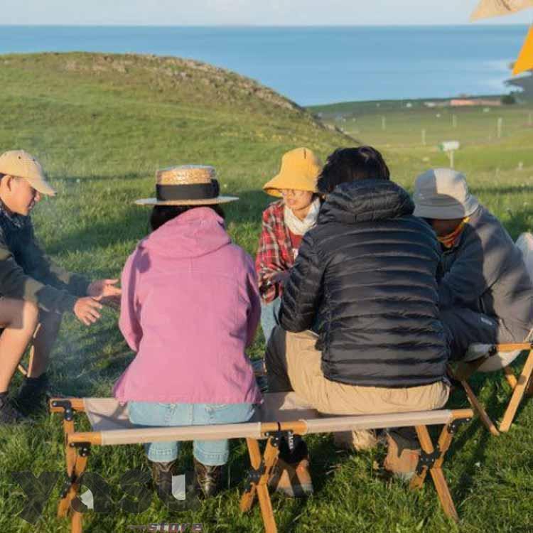 折りたたみ コンパクトベンチ ローチェア 軽量 2人掛け アウトドアチェア 持ち運び キャンプ椅子 折り畳み椅子 イス 携帯 アルミフレーム 登山 釣