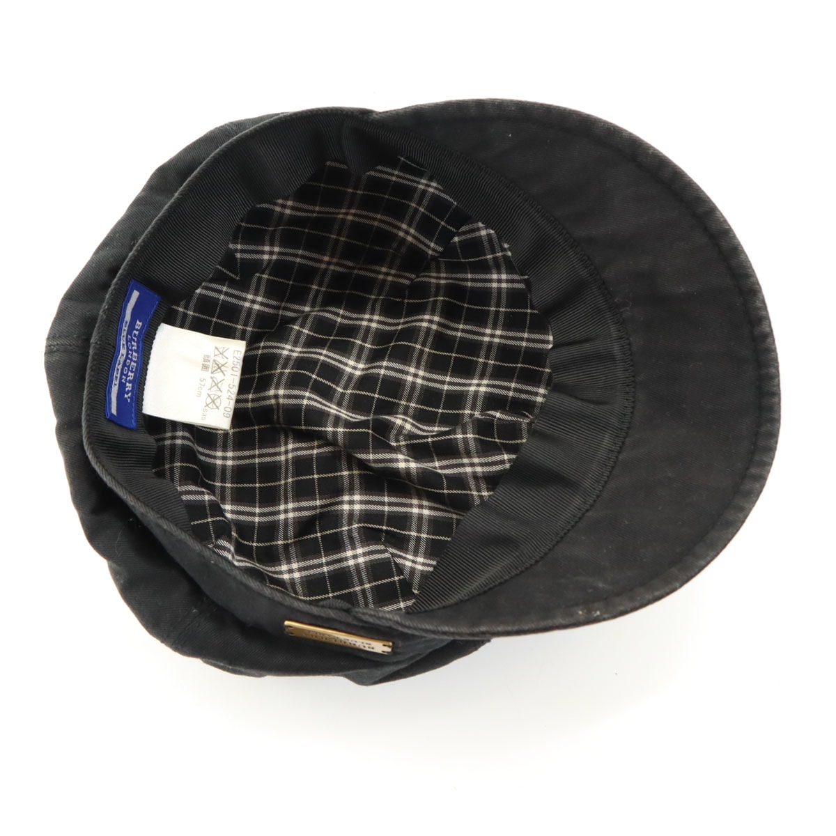 BURBERRY LONDON BLUE LABEL バーバリーロンドン ブルーレーベル 日本製 キャスケット ブラック 帽子 三陽商会 レディース 古着
