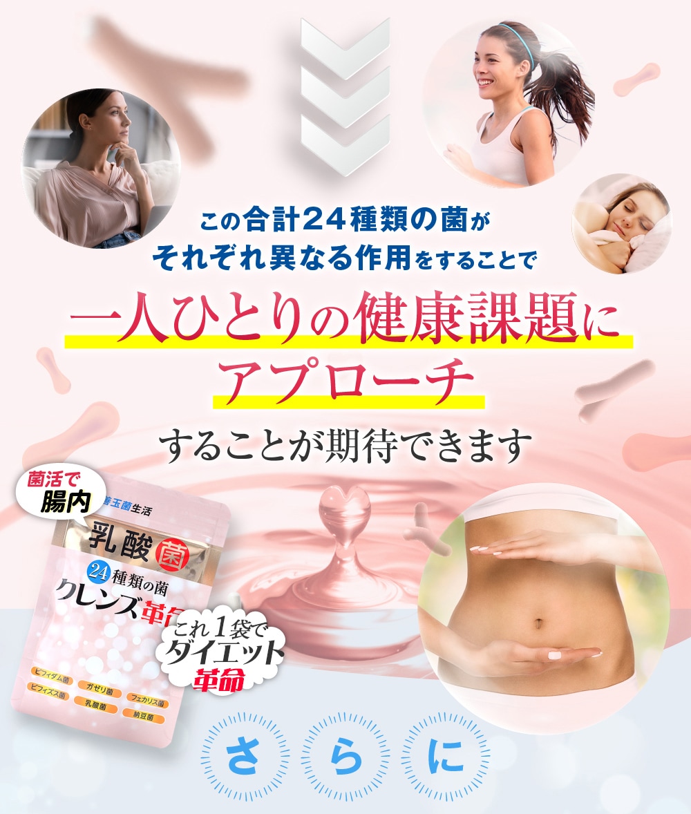 【お得１年分！】5兆個の 善玉菌 のチカラ 緊急 菌活 ダイエットサプリ腸内フローラ【クレンズ革命　4袋セット】 乳酸菌 デブ菌 痩せ菌 内側から スッキリ 腸活 ダイエットサプリ ビフィズス菌