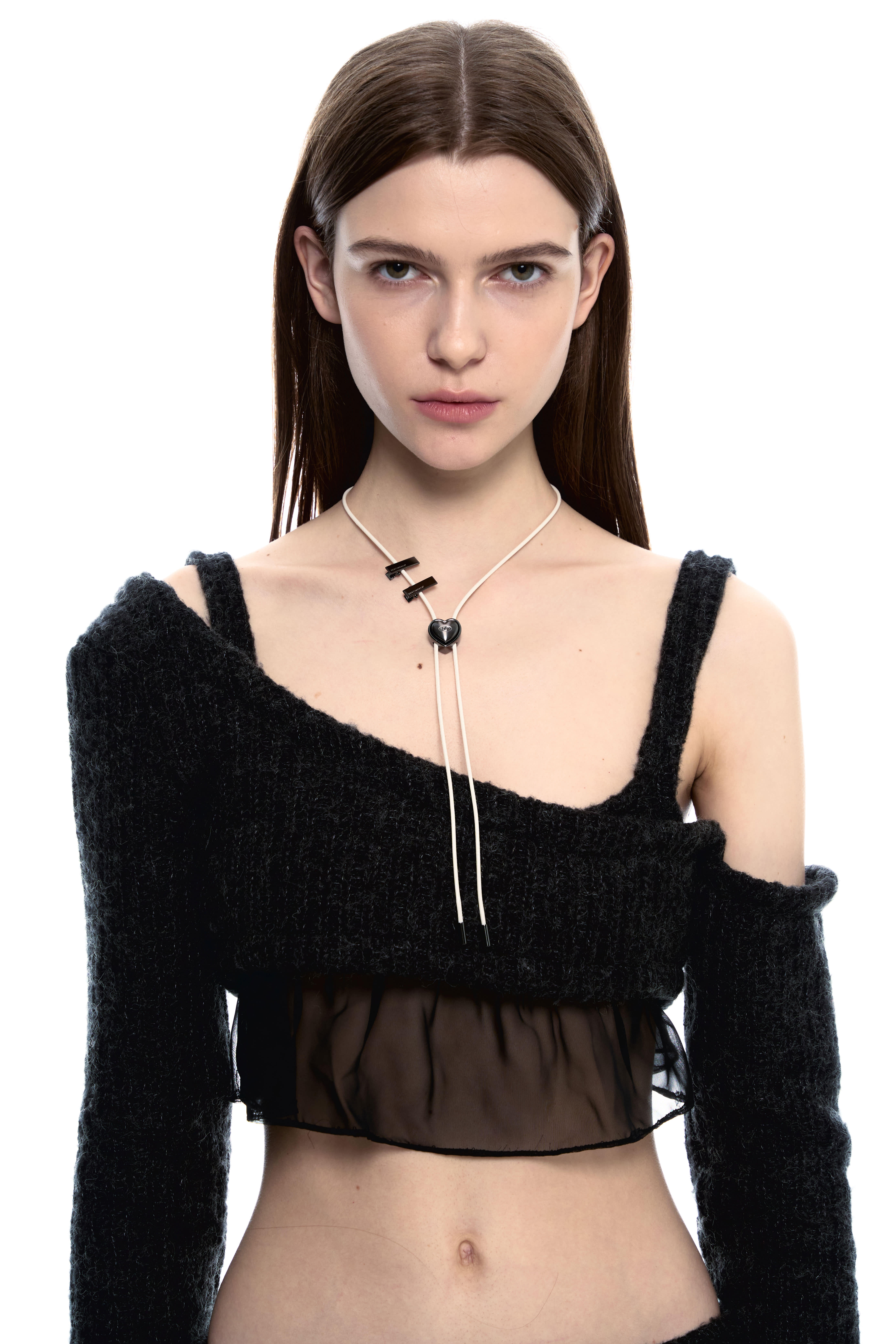 ★SENTIMENTS★ NO.483 [BLACK] HEART CODE LOCK NECKLACE SENTIMENTS】 NO.483 [BLACK] HEART CODE LOCK NECKLACE ネックレス