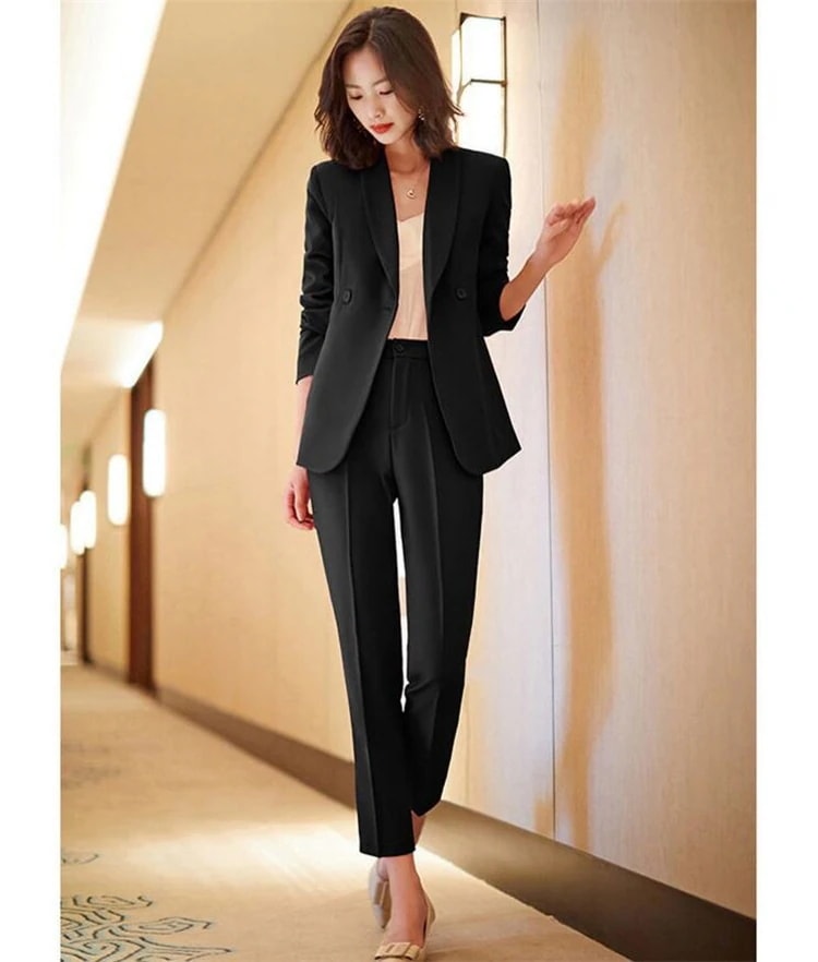 【急速出荷!】[55555SHPセットアップ 大きいサイズ レディース ジャケット+パンツ ハイエンドフォーマル 事務服 L通勤 オフィス ビジネス 【急速出荷!】[55555SHPセットアップ 大きいサイズ レディース ジャケット+パンツ ハイエンドフォーマル 事務服 L通勤 オフィス ビジネス