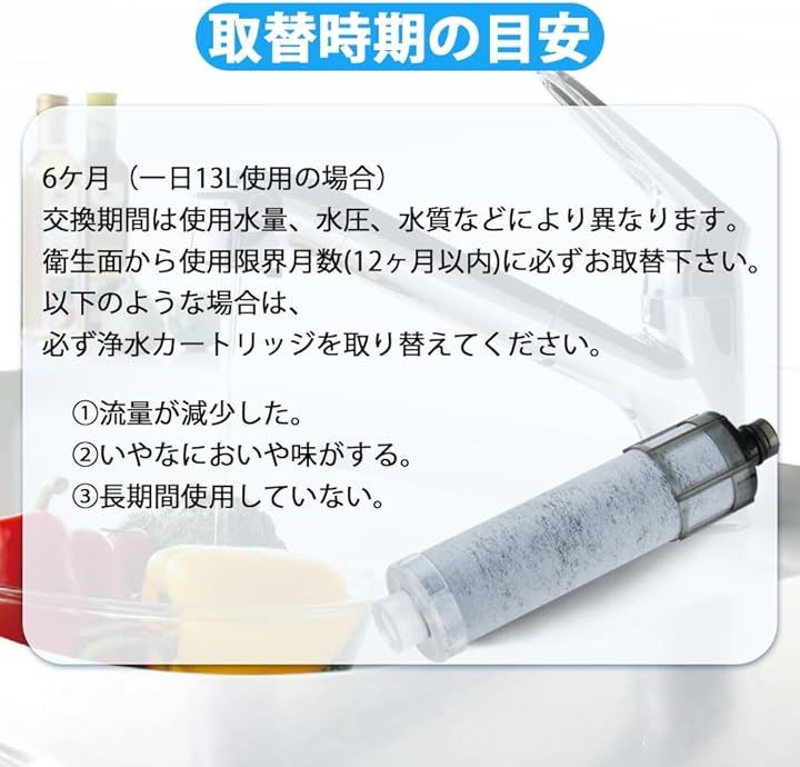 浄水栓用互換カートリッジ JF-K20-C 交換用浄水カートリッジ 5+1物質除去 PFOS・PFOA除去 取替浄水スパウト対応 高性能 内蔵形水栓用 交換用浄水フィルター(3本入) 浄水栓用互換カートリッジ JF-K20-C 交換用浄水カートリッジ 5+1物質除去 PFOS・PFOA除去 取替浄水スパウト対応 高性能 内蔵形水栓用 交換用浄水フィルター(3本入)