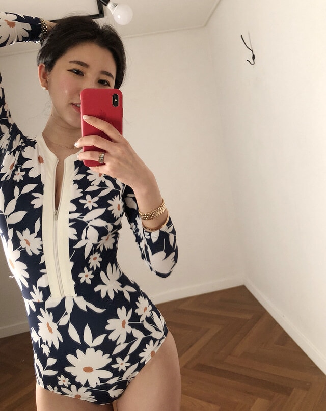 水着 ビキニ スイムウェア ワンピース水着 体系カバー水着 ワンピース 体系カバー 長袖 日焼け防止 紫外線対策 ジップアップ かわいい 大人可愛い きれいめ セクシー シンプル カジュアル