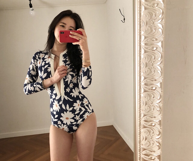 水着 ビキニ スイムウェア ワンピース水着 体系カバー水着 ワンピース 体系カバー 長袖 日焼け防止 紫外線対策 ジップアップ かわいい 大人可愛い きれいめ セクシー シンプル カジュアル