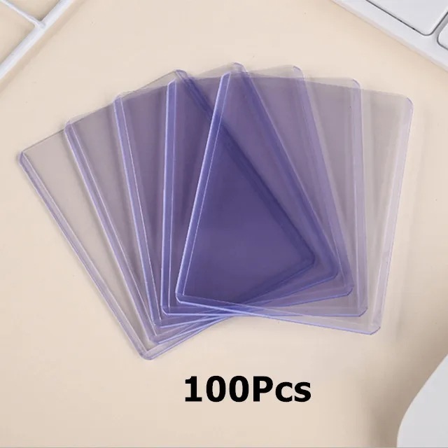 納期21日100のプラスチック製ゲームカードのパック,荷物保護フィルム,スポーツカードのコレクションホルダー,インスタントカードのカバー