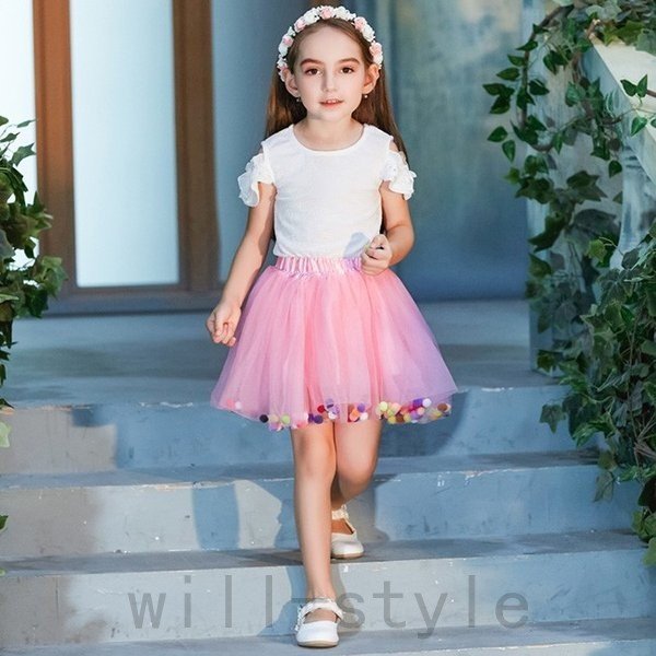 チュールスカートキッズチュチュスカートカラフルボリューム感イベントダンス衣装ステージ衣装かわいい子供 ダンス お気にいる Vivalafocaccia Com