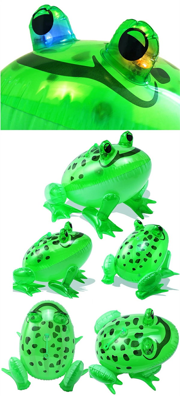 Qoo10] カエル おもちゃ 蛙 玩具 充気 膨らせ