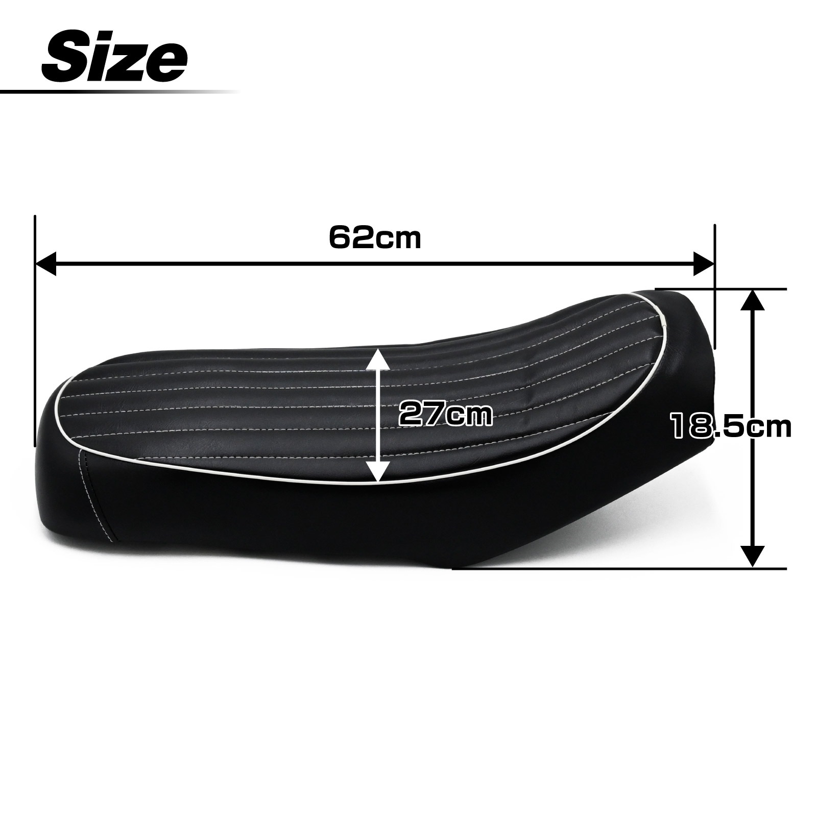 GN125 GN125H GN125-2F シート バイピング ブラック ホワイトバイピング カスタム パーツ バイク 黒 ドレスアップ レトロ GN125 GN125H GN125-2F シート バイピング ブラック ホワイトバイピング カスタム パーツ バイク 黒 ドレスアップ レトロ