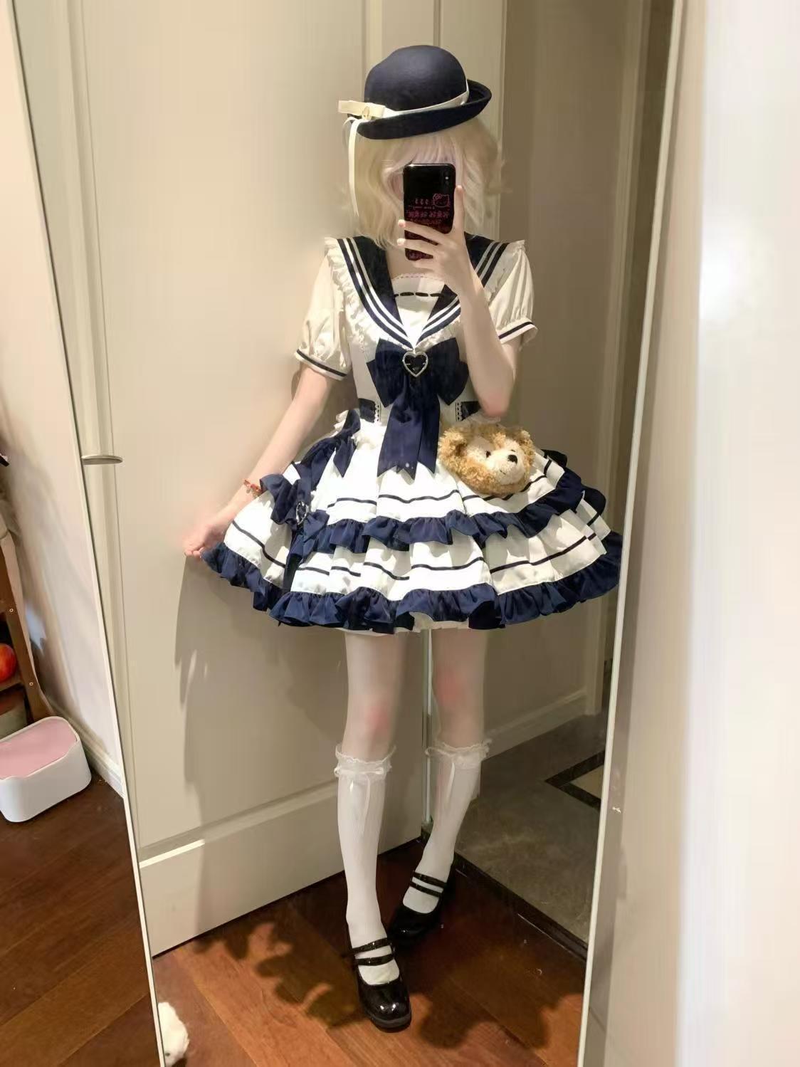 【急速発送】送.料.無.料.cos着やせ見え海風学院ポンポンアイドル衣装 ロリータ 【急速発送】送.料.無.料.cos着やせ見え海風学院ポンポンアイドル衣装 ロリータ