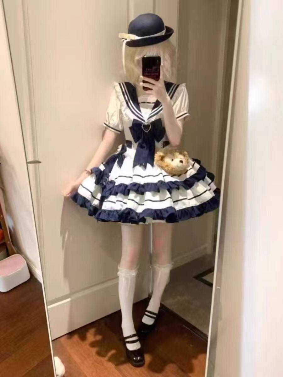 【急速発送】送.料.無.料.cos着やせ見え海風学院ポンポンアイドル衣装 ロリータ 【急速発送】送.料.無.料.cos着やせ見え海風学院ポンポンアイドル衣装 ロリータ