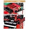 ツールワゴン ツールカート 工具ワゴン 工具カート 3段 キャスター付 ドライバーホール メッシュパネル 側面プレート 耐荷重195KG 360度回転 ハンドル レッド フック付き DIY ツールワゴン ツールカート 工具ワゴン 工具カート 3段 キャスター付 ドライバーホール メッシュパネル 側面プレート 耐荷重195KG 360度回転 ハンドル レッド フック付き DIY