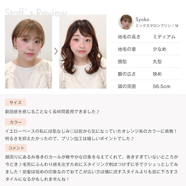 Qoo10] リネアストリア ウィッグ ミディアム セミロング フルウ