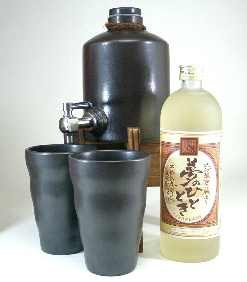 【母の日】人気の焼酎サーバーセット+長期麦焼酎　720ｍｌ　（母の日カード付）