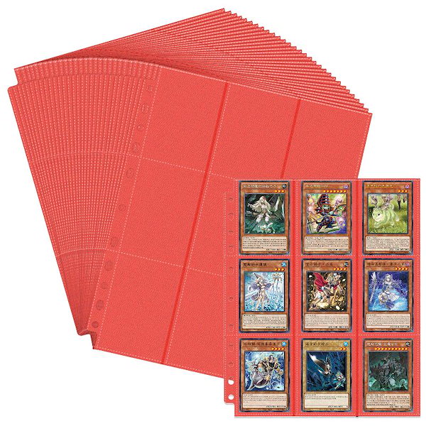 リフィル 6穴 4ポケット 収納 トレカ 9枚 両面 （トレカの