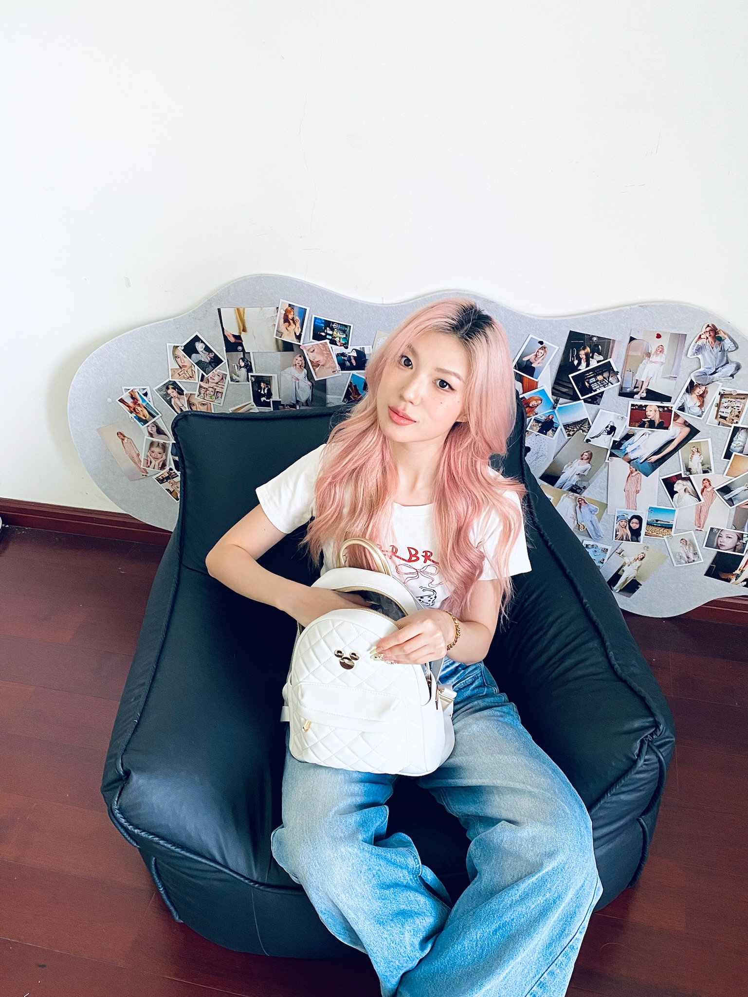 正規ライセンス ミッキー リュックサック キルティング レディース 通勤通学にも ホワイト