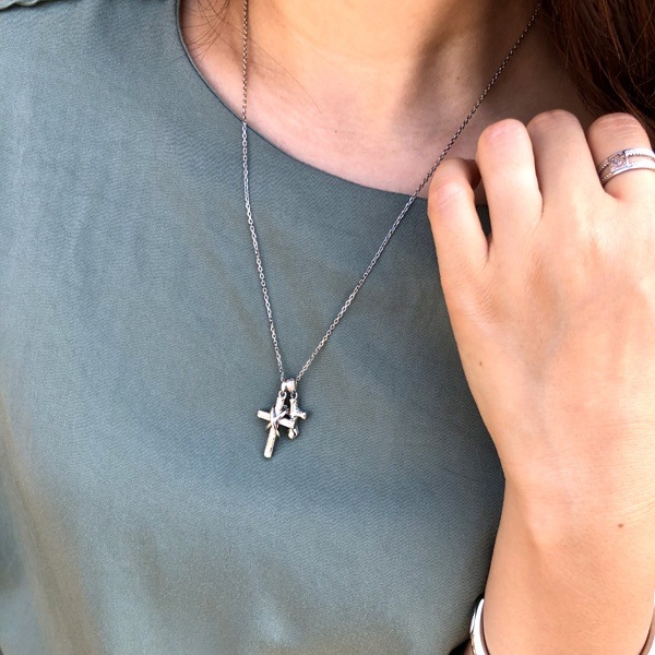 ハワイアンジュエリー ネックレス クロス レディース メンズ カレイキニ スチールシルバー サージカ ハワイアンジュエリー ネックレス クロス レディース メンズ カレイキニ スチールシルバー サージカ