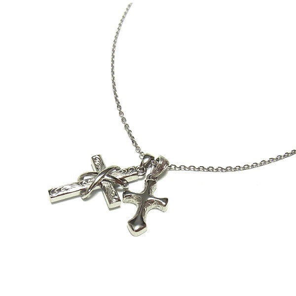 ハワイアンジュエリー ネックレス クロス レディース メンズ カレイキニ スチールシルバー サージカ ハワイアンジュエリー ネックレス クロス レディース メンズ カレイキニ スチールシルバー サージカ