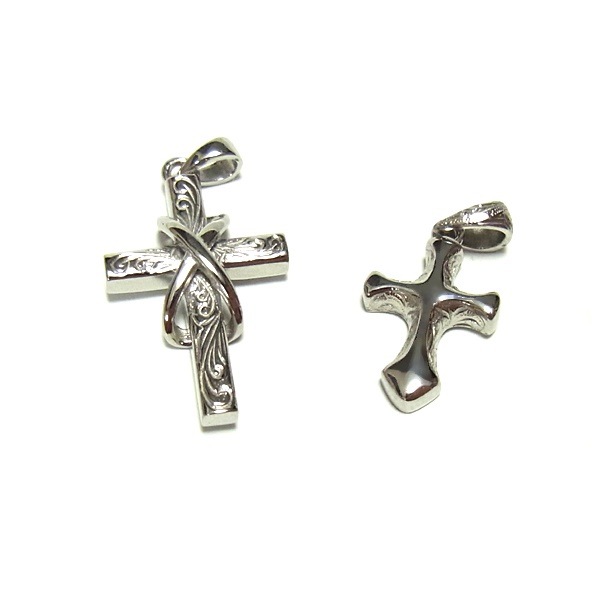 ハワイアンジュエリー ネックレス クロス レディース メンズ カレイキニ スチールシルバー サージカ ハワイアンジュエリー ネックレス クロス レディース メンズ カレイキニ スチールシルバー サージカ