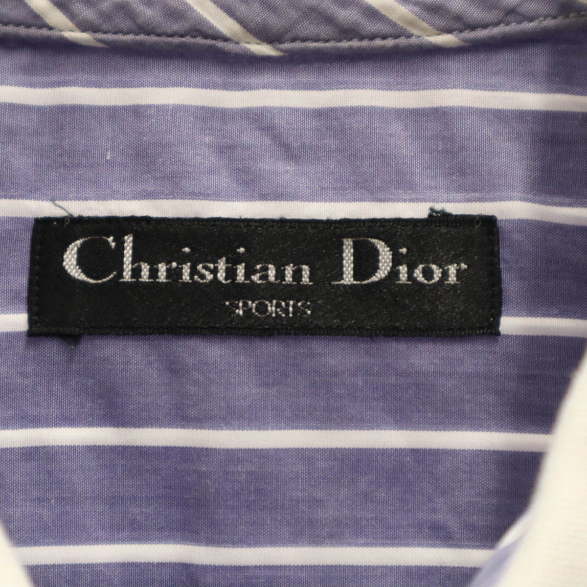 Christian Dior クリスチャンディオール 90s オールド ストライプ柄 半袖 シャツ M ネイビー系 メンズ 古着 Christian Dior クリスチャンディオール 90s オールド ストライプ柄 半袖 シャツ M ネイビー系 メンズ 古着