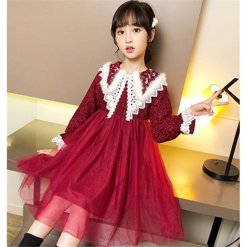ワンピース キッズ 長袖ワンピース 今季ブランド 子供服 女の子 秋 チュール レースワンピース 冬 折り襟 子供 ワンピース キッズ 長袖ワンピース 今季ブランド 子供服 女の子 秋 チュール レースワンピース 冬 折り襟 子供