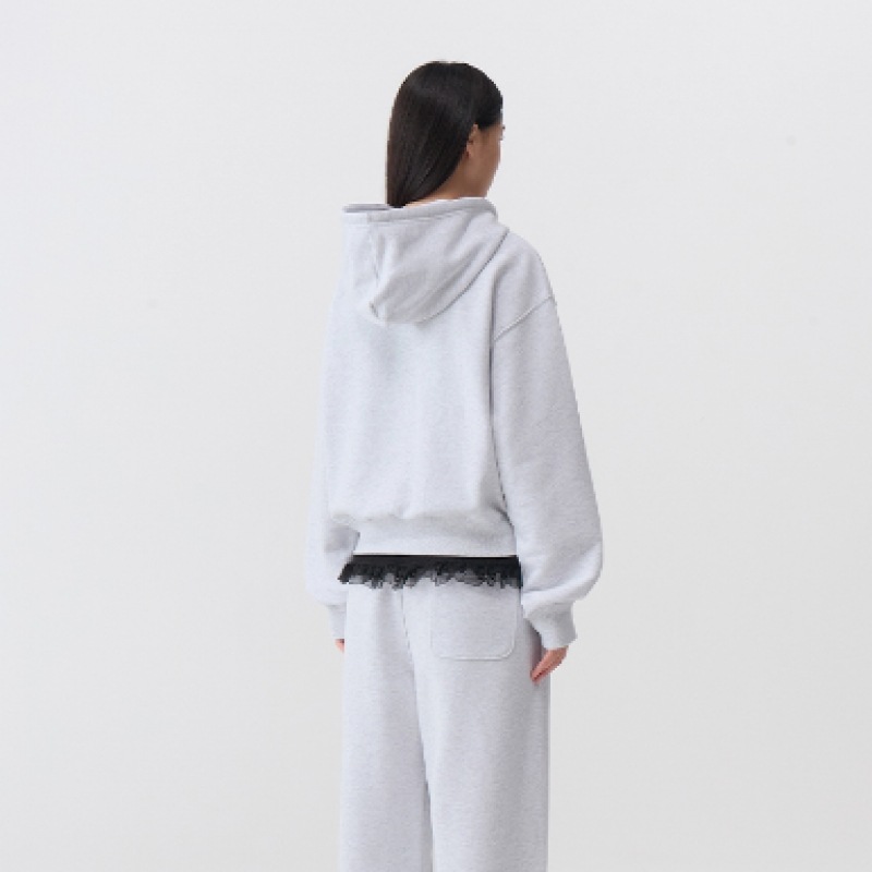 CODEGRY (レディース) CGP アーチロゴクロップパーカー_ライトグレー CODEGRY (レディース) CGP アーチロゴクロップパーカー_ライトグレー