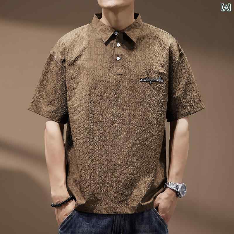 ポロシャツ 高級感 アメリカン サッカー プリント シャツ 夏 メンズ 大きいサイズ 男性用 半袖 Tシャツ 都会的 レジャー 薄手 カジュアル ポロシャツ 高級感 アメリカン サッカー プリント シャツ 夏 メンズ 大きいサイズ 男性用 半袖 Tシャツ 都会的 レジャー 薄手 カジュアル