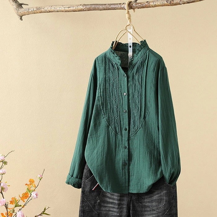 【20点セット】綿シャツ レディース フリル襟 ガーゼ シャツ ダブルガーゼ 花柄 刺繍 前開き ブラウス シャツブラウス 白シャツ 長袖 ガーゼシャツ トップス ガーゼコットン カジュアル ナチュラ 【20点セット】綿シャツ レディース フリル襟 ガーゼ シャツ ダブルガーゼ 花柄 刺繍 前開き ブラウス シャツブラウス 白シャツ 長袖 ガーゼシャツ トップス ガーゼコットン カジュアル ナチュラ