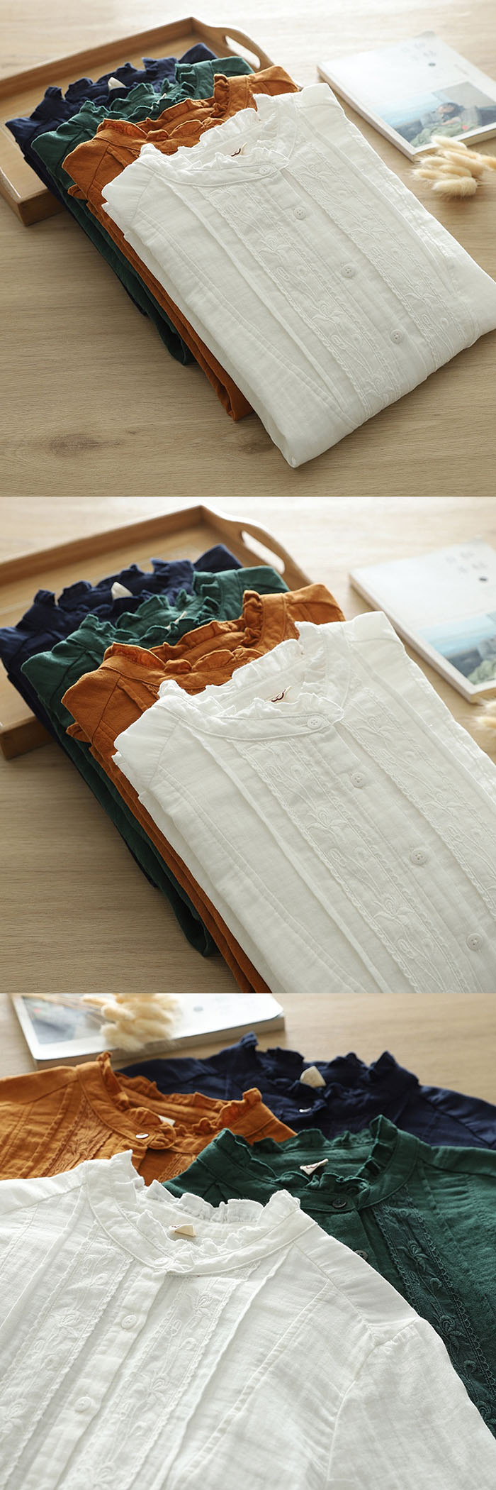 【20点セット】綿シャツ レディース フリル襟 ガーゼ シャツ ダブルガーゼ 花柄 刺繍 前開き ブラウス シャツブラウス 白シャツ 長袖 ガーゼシャツ トップス ガーゼコットン カジュアル ナチュラ 【20点セット】綿シャツ レディース フリル襟 ガーゼ シャツ ダブルガーゼ 花柄 刺繍 前開き ブラウス シャツブラウス 白シャツ 長袖 ガーゼシャツ トップス ガーゼコットン カジュアル ナチュラ