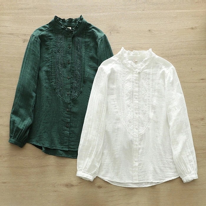 【20点セット】綿シャツ レディース フリル襟 ガーゼ シャツ ダブルガーゼ 花柄 刺繍 前開き ブラウス シャツブラウス 白シャツ 長袖 ガーゼシャツ トップス ガーゼコットン カジュアル ナチュラ 【20点セット】綿シャツ レディース フリル襟 ガーゼ シャツ ダブルガーゼ 花柄 刺繍 前開き ブラウス シャツブラウス 白シャツ 長袖 ガーゼシャツ トップス ガーゼコットン カジュアル ナチュラ