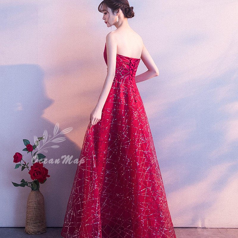 ロング パーティードレス 大きいサイズ 二次会 結婚式 およばれ 演奏会 ロング丈 キャバドレス レースアップ Aライン ノースリーブ レース キラキラ ウェディングドレス 編み上げ 体型カバー 柔ら