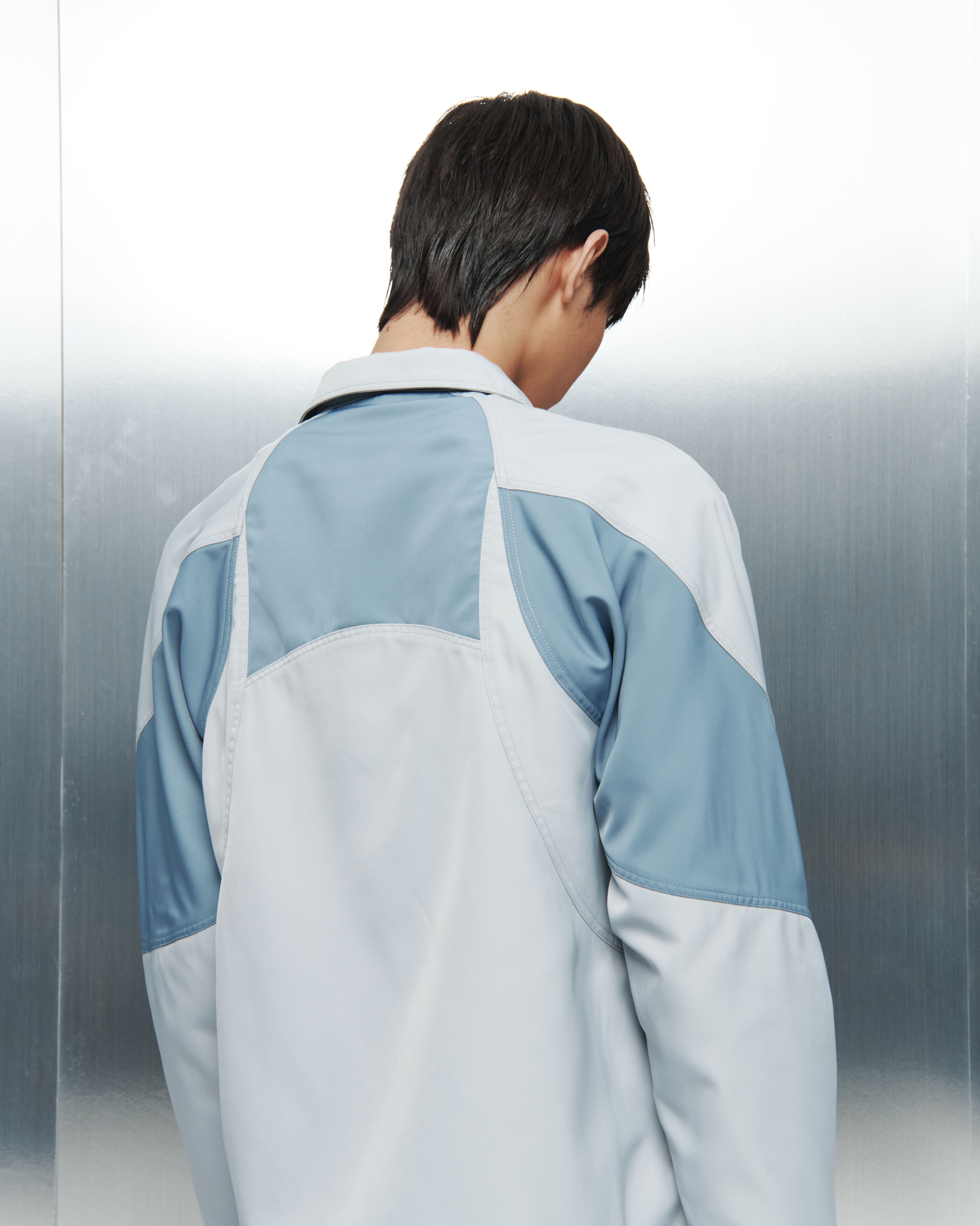 SANSANGEAR】 PANELED TWILL JACKET : GREY